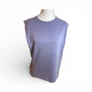 Athleta Seasoft Tank Sweatshirt Lavender Sleeveless Pullover Top Size XSmall